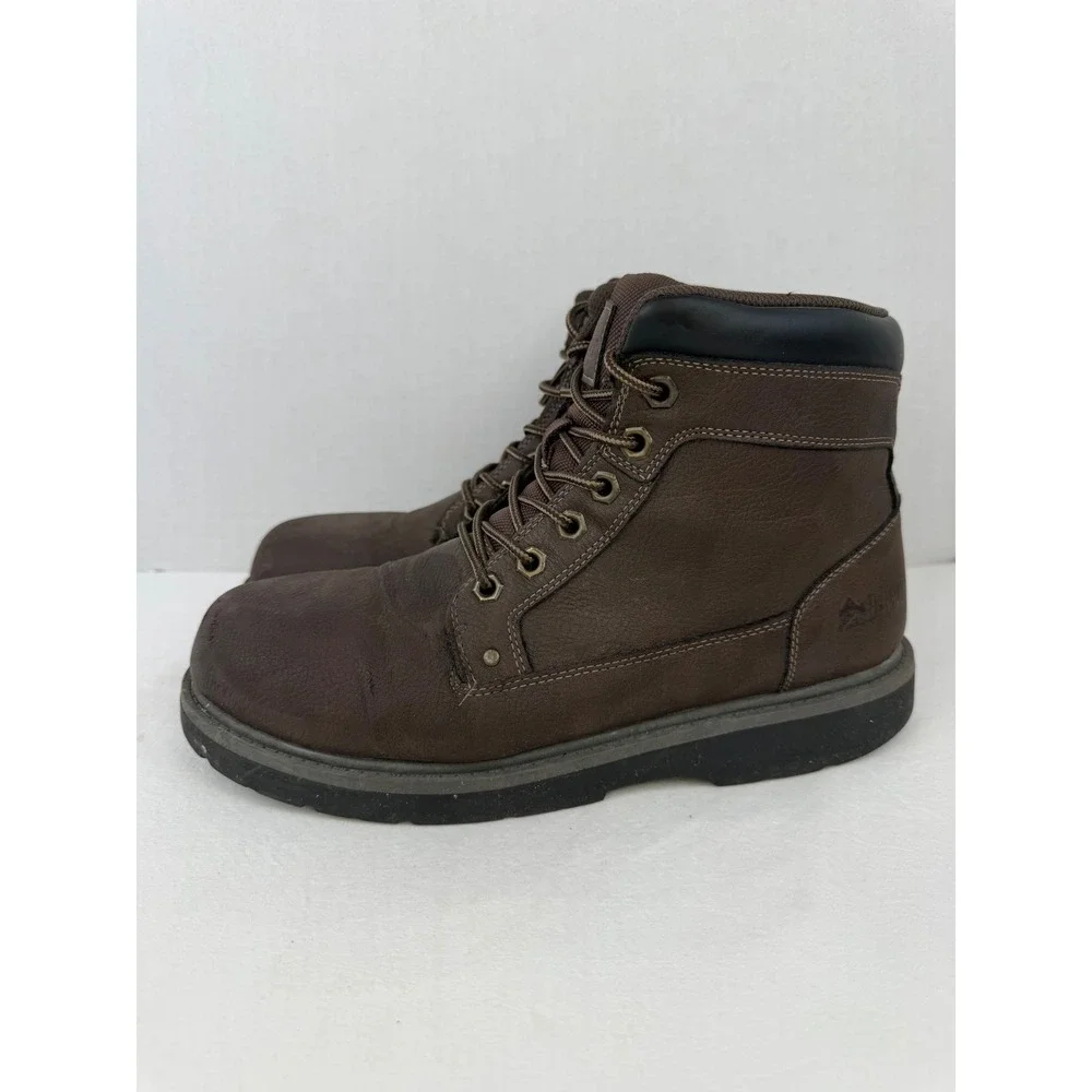 Denali Mens Brown Work Boots‎ Lace Up Ankle Lug Sole A15U008A-5 Size 10
